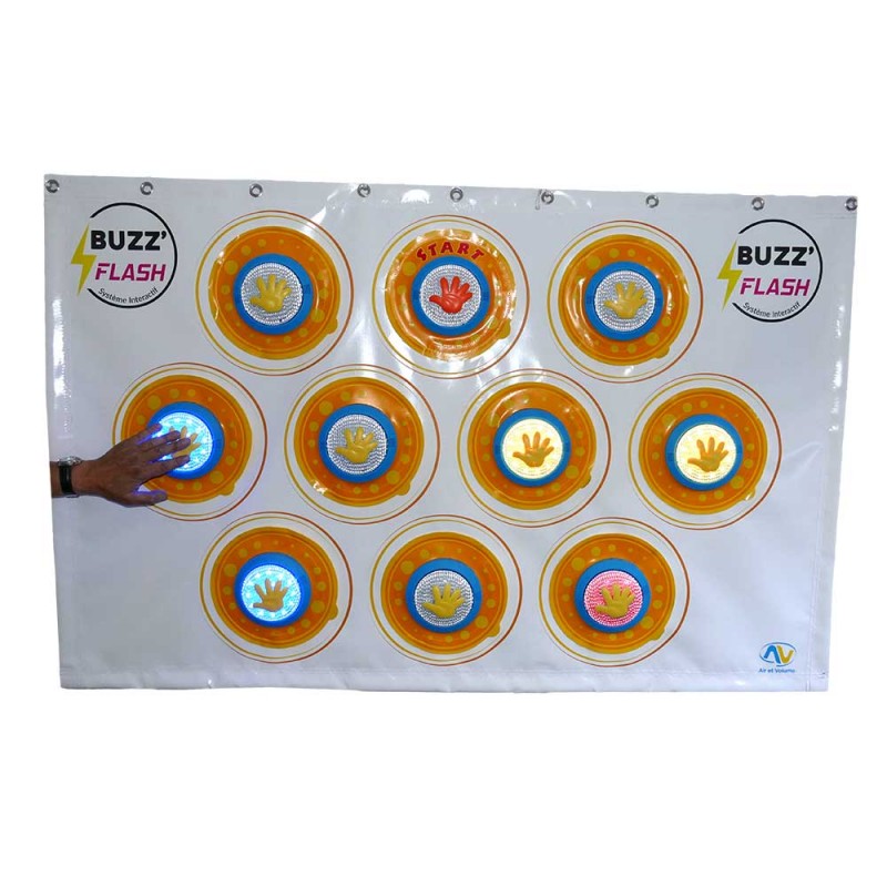 Jeu interactif Buzz'Flash avec support mural et cibles lumineuses - Funtastic Bassin d'Arcachon