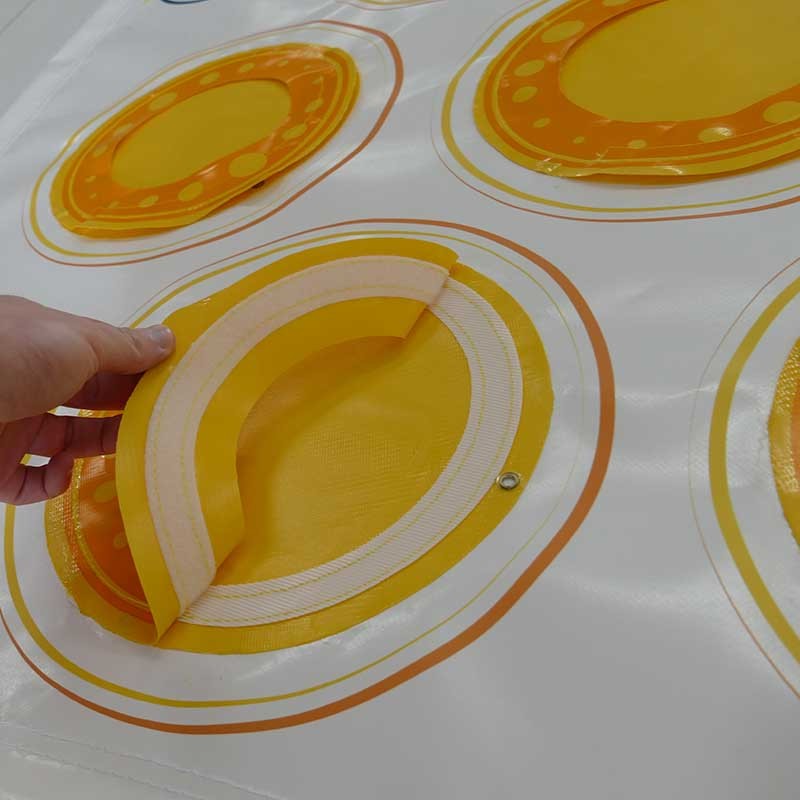 Bâche support Buzz'Flash avec pochettes pour cibles lumineuses