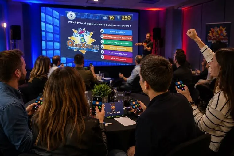 Quiz interactif avec télécommandes - Animation team building jeu télé, Bassin d'Arcachon